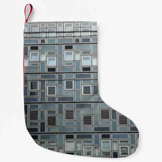 Grijze wandverfconstructie kleine kerstsok (Voorkant)
