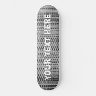 Grijze wasdoek - Jouw tekst toevoegen - Persoonlijk Skateboard