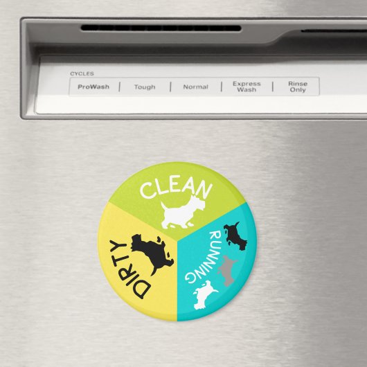 Grijze wasmachine Goud vuil met blauw groen Magneet (Insitu (Vaatwasser))