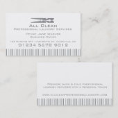 Grijze wasmachine voor wasdrogen label / visitekaa (Voorkant / Achterkant)