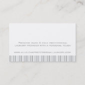 Grijze wasmachine voor wasdrogen label / visitekaa (Achterkant)