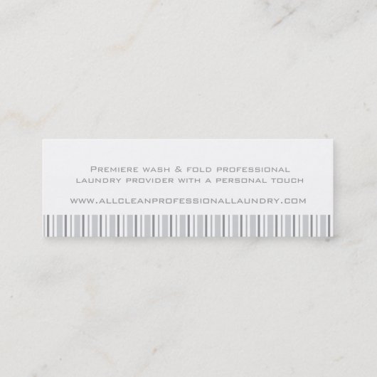 Grijze wasmachine voor wasdrogen label / visitekaa (Achterkant)