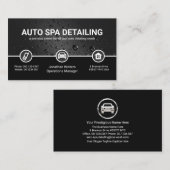 Grijze waterdruppel Speciale auto-omgrenzingsspoel Visitekaartje (Voorkant / Achterkant)