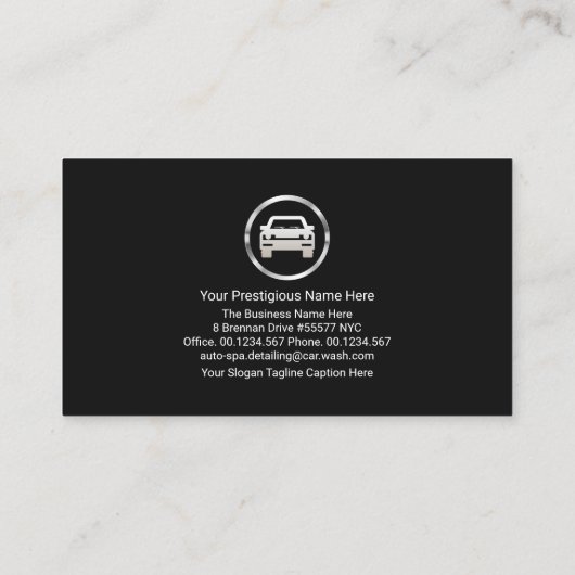 Grijze waterdruppel Speciale auto-omgrenzingsspoel Visitekaartje (Achterkant)