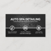 Grijze waterdruppel Speciale auto-omgrenzingsspoel Visitekaartje (Voorkant)