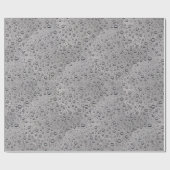 Grijze waterdruppels cadeaupapier (Vlak)