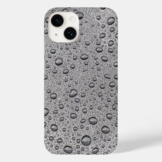 Grijze waterdruppels Case-Mate iPhone case (Achterkant)