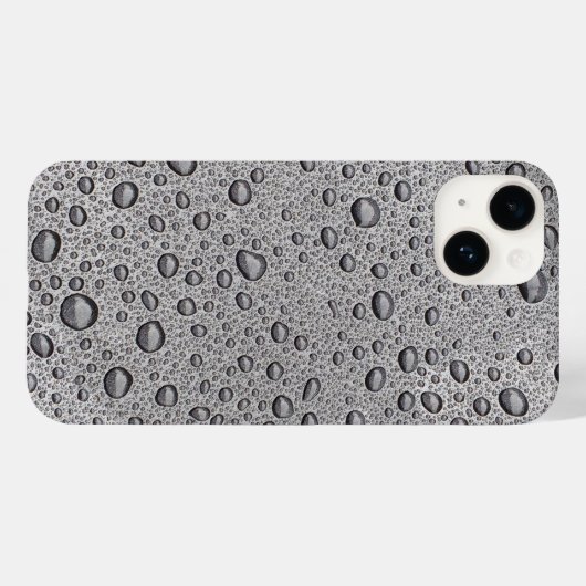 Grijze waterdruppels Case-Mate iPhone case (Achterkant (horizontaal))