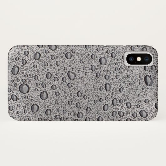 Grijze waterdruppels Case-Mate iPhone case (Achterkant (horizontaal))