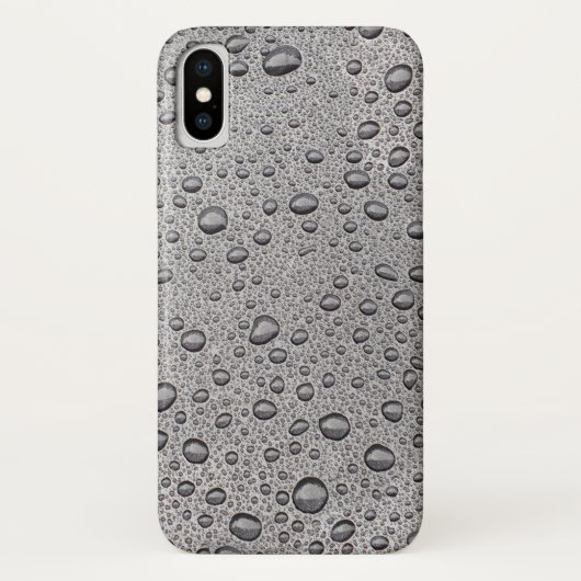 Grijze waterdruppels Case-Mate iPhone case (Achterkant)