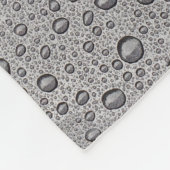 Grijze waterdruppels fleece deken (Hoek)