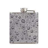 Grijze waterdruppels heupfles (Achterkant)