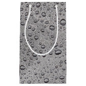 Grijze waterdruppels klein cadeauzakje (Voorkant)