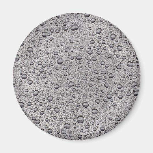 Grijze waterdruppels magneet (Voorkant)