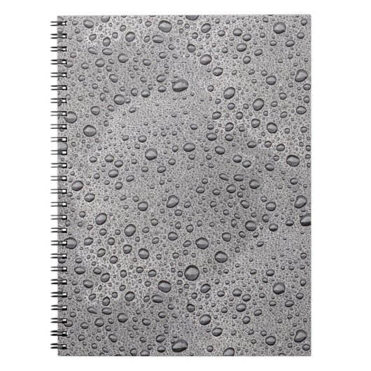 Grijze waterdruppels notitieboek (Voorkant)