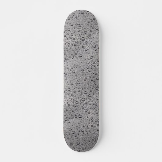 Grijze waterdruppels persoonlijk skateboard (Voorkant)