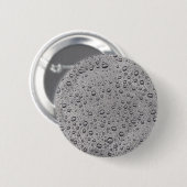 Grijze waterdruppels ronde button 5,7 cm (Voorkant /achterkant)