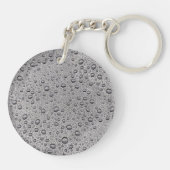 Grijze waterdruppels sleutelhanger (Achterkant)