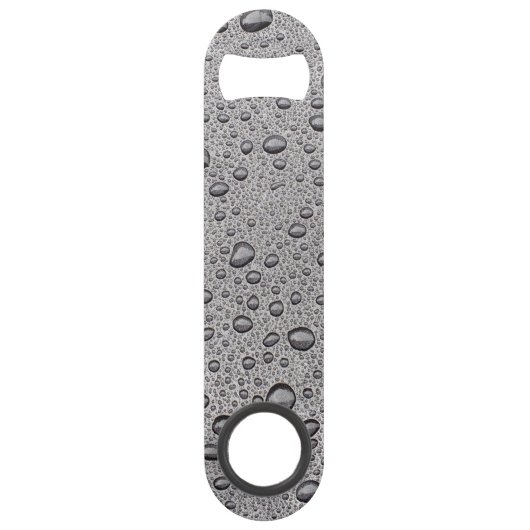 Grijze waterdruppels speed flessenopener (Voorkant)