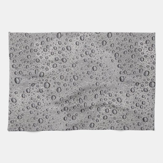 Grijze waterdruppels theedoek (Horizontaal)