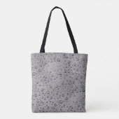 Grijze waterdruppels tote bag (Achterkant)