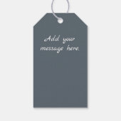 Grijze waterdruppels van Gunmetal Cadeaulabel (Achterkant)