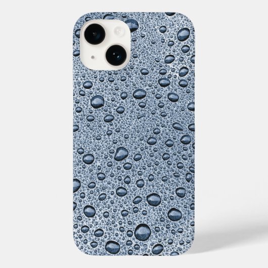 Grijze waterdruppels van Gunmetal Case-Mate iPhone Case (Achterkant)