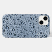 Grijze waterdruppels van Gunmetal Case-Mate iPhone Case (Achterkant (horizontaal))