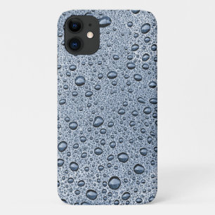 Grijze waterdruppels van metaal Case-Mate iPhone case