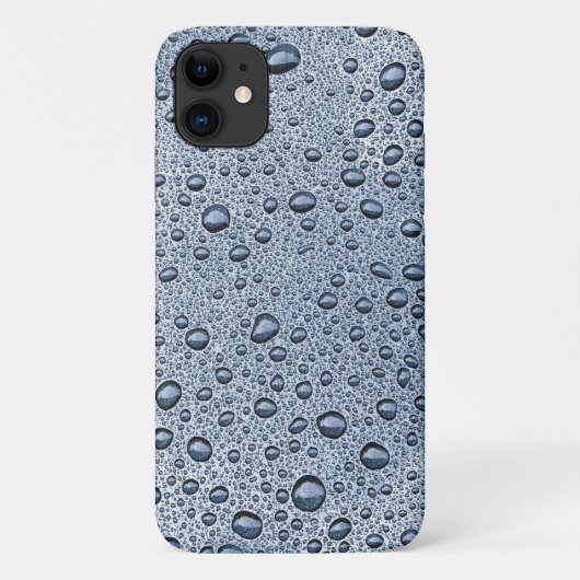 Grijze waterdruppels van metaal Case-Mate iPhone case (Achterkant)