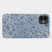 Grijze waterdruppels van metaal Case-Mate iPhone case (Achterkant (horizontaal))