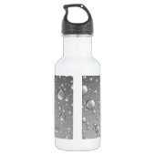 Grijze waterdruppeltjes waterfles  (Achterkant)