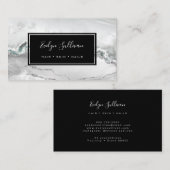 grijze waterverf agate visitekaartje (Voorkant / Achterkant)