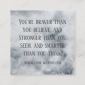 Grijze Waterverf Bevestiging Kaarten Vierkante Visitekaartje (Achterkant)