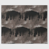 Grijze Waterverf Bosbomen Cadeaupapier (Vlak)