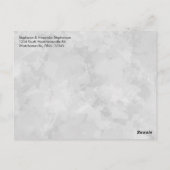 Grijze Waterverf bruiloft dank u aangepaste 3 foto Briefkaart (Achterkant)