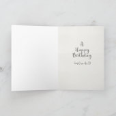 Grijze Waterverf Bunny Rabbit Happy Birthday Kaart (Binnen)