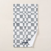 Grijze Waterverf Controles vishanddoekset Bad Handdoek (Handdoek)