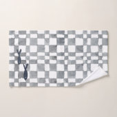 Grijze Waterverf Controles vishanddoekset Bad Handdoek (Handdoek)