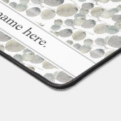 Grijze Waterverf Eucalyptus laat aangepaste tekst  Bureaumat (Hoek)