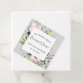 Grijze Waterverf Floral Forever begint morgen Bedankjes Labels (In situ)