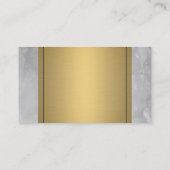 Grijze Waterverf geborsteld Elegant Faux Gold Labe Visitekaartje (Achterkant)