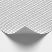 Grijze Waterverf Gingham-pakpapier Cadeaupapier (Hoek)