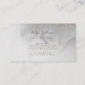 grijze waterverf glitter visitekaartje (Achterkant)