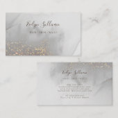 grijze waterverf glitter visitekaartje (Voorkant / Achterkant)