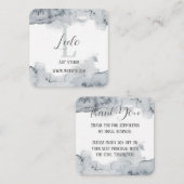 Grijze Waterverf Hartelijk dank Vierkante Visitekaartje (Voorkant / Achterkant)