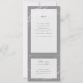 Grijze waterverf lavender bruiloft nodigt Rsvp uit Kaart (Achterkant)