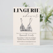 Grijze waterverf lingerie douche kaart (Staand voorkant)