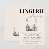 Grijze waterverf lingerie douche kaart (Voorkant / Achterkant)