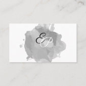 Grijze Waterverf Modern Visitekaartje (Achterkant)